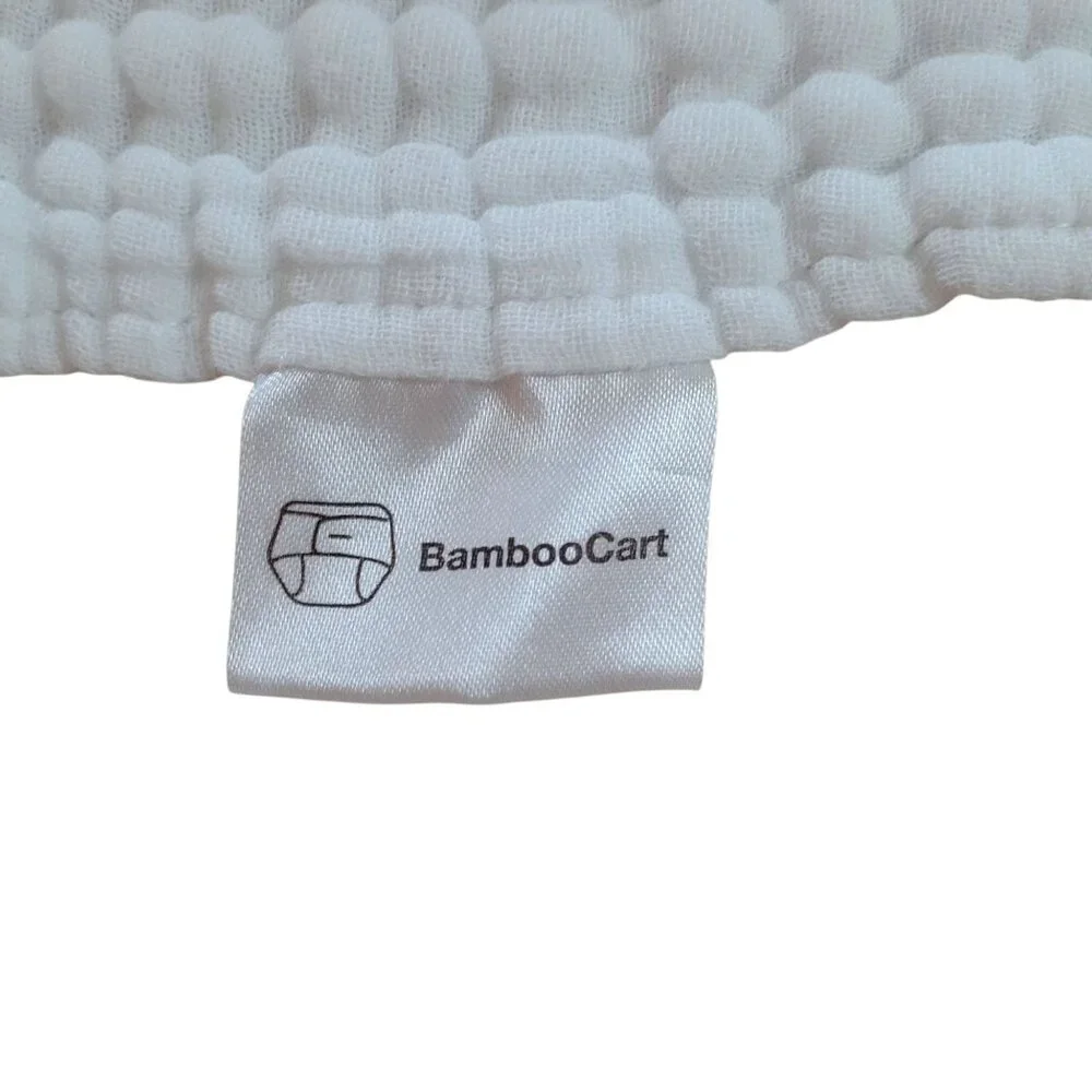 BambooCart Baby Bath Towel Infant Swaddle Receiving Blanket White